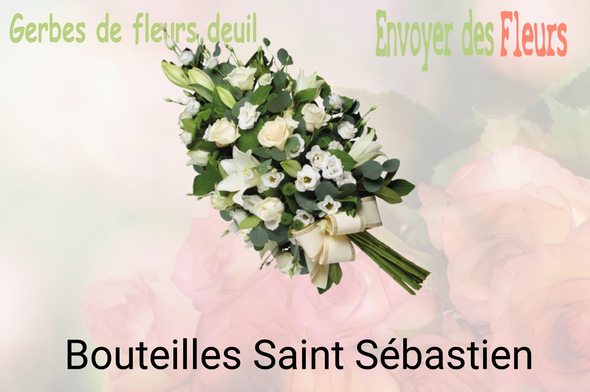 Gerbe de fleurs de deuil livrée à Bouteilles-Saint-Sébastien
